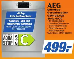 K+B Expert AEG Unterbau Geschirrspüler GS649EXUB Serie 6000 Angebot