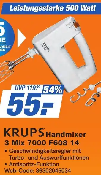 K+B Expert KRUPS Handmixer 3 Mix 7000 F608 14 Angebot