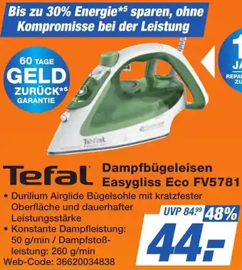 K+B Expert Tefal Dampfbügeleisen Easygliss Eco FV5781 Angebot