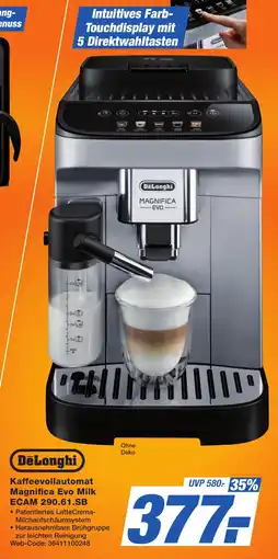 K+B Expert DeLonghi Kaffeevollautomat Magnifica Evo Milk ECAM 290.61.SB Angebot