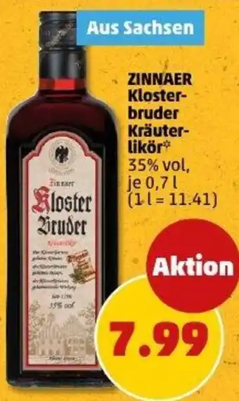 PENNY ZINNAER Klosterbruder Kräuterlikör Angebot
