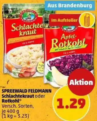 PENNY SPREEWALD FELDMANN Schlachtekraut oder Rotkohl Angebot