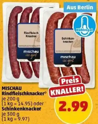 PENNY MISCHAU Rindfleischknacker oder Schinkenknacker Angebot