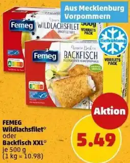 PENNY FEMEG Wildlachsfilet oder Backfisch XXL Angebot