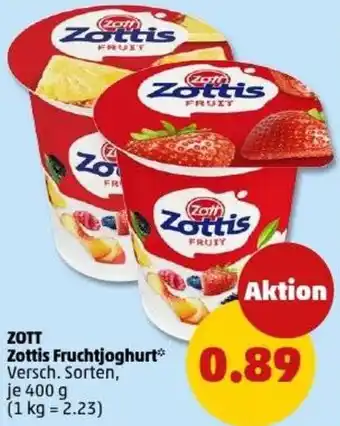 PENNY ZOTT Zottis Fruchtjoghurt Angebot