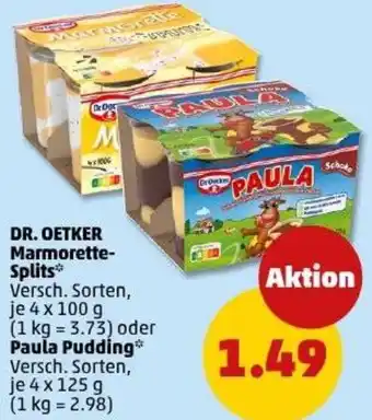 PENNY DR. OETKER Marmorette Splits oder Paula Pudding Angebot