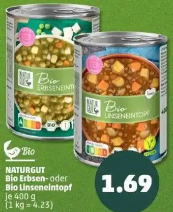 PENNY NATURGUT Bio Erbsen- oder Bio Linseneintopf Angebot