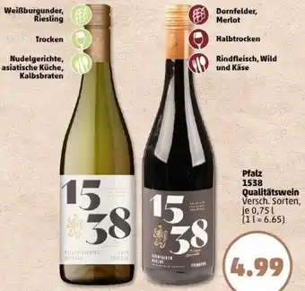 PENNY Pfalz 1538 Qualitätswein Angebot