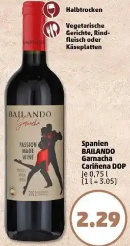 PENNY Spanien BAILANDO Garnacha Cariñena DOP Angebot