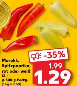 Kaufland Marokk. Spitzpaprika, rot oder weiß Angebot