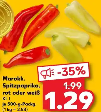 Kaufland Marokk. Spitzpaprika, rot oder weiß Angebot