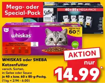 Kaufland WHISKAS oder SHEBA Katzenfutter Angebot