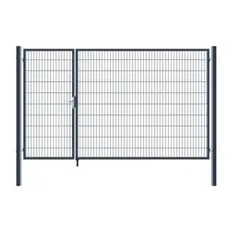 Netto Marken-Discount Home Deluxe Doppelflügel Gartentor anthrazit - 200 x 350 cm Angebot