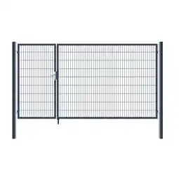 Netto Marken-Discount HomeDeluxe Doppelflügel Gartentor anthrazit - 180 x 350 cm Angebot