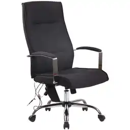 Netto Marken-Discount TPFLiving Bürostuhl Portofino Stoff mit Massagefunktion Grau Angebot