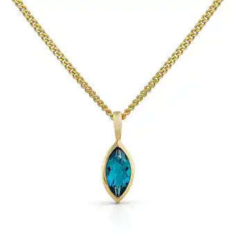 Netto Marken-Discount Orolino Halskette Gold 585 mit Blautopas (beh.) London blue 42/45cm lang Angebot