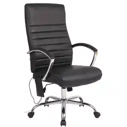 Netto Marken-Discount TPFLiving Bürostuhl Vallon Kunstleder mit Massagefunktion Grau Angebot