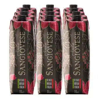 Netto Marken-Discount Piacere Sangiovese Italien Rotwein trocken 11,0 % vol 1 Liter, 12er Pack Angebot