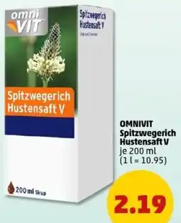 PENNY OMNIVIT Spitzwegerich Hustensaft V Angebot