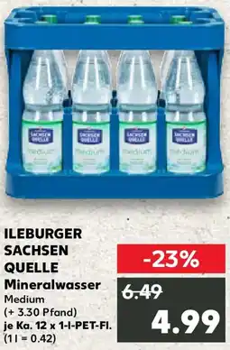 Kaufland ILEBURGER SACHSEN QUELLE Mineralwasser Angebot