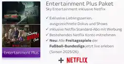 Sky Entertainment Plus Paket Angebot