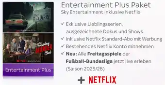 Sky Entertainment Plus Paket Angebot