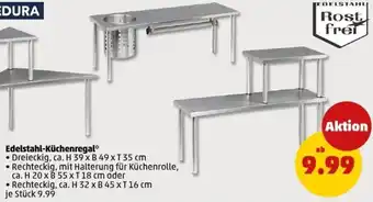 PENNY HEDURA Edelstahl-Küchenregal Angebot