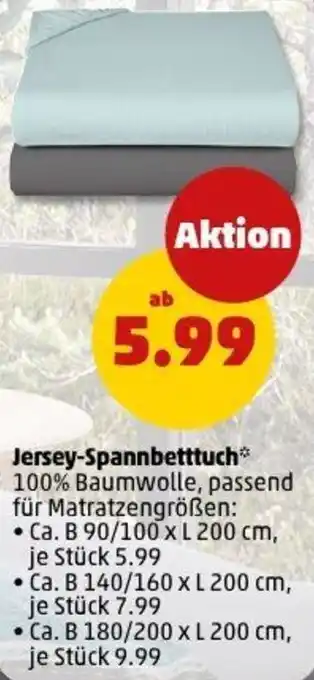 PENNY Jersey-Spannbetttuch Angebot