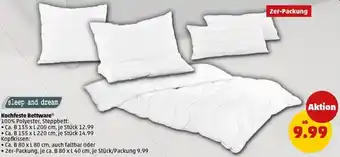 PENNY sleep and dream Kochfeste Bettware Angebot