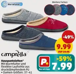 PENNY Camprella Hauspantoletten Angebot