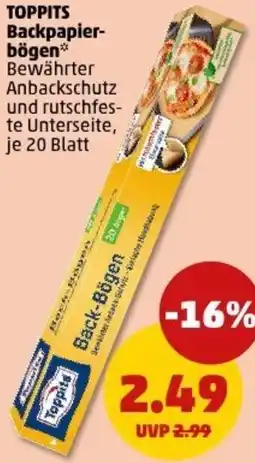 PENNY TOPPITS Backpapierbögen Angebot