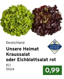 CAP Markt Unsere Heimat Kraussalat oder Eichblattsalat rot Angebot