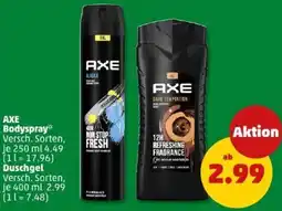 PENNY AXE Bodyspray oder Duschgel Angebot