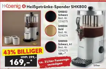 Norma Heißgetränke-Spender SHK800 Angebot