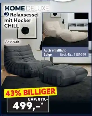 Norma Relaxsessel mit Hocker CHILL Angebot