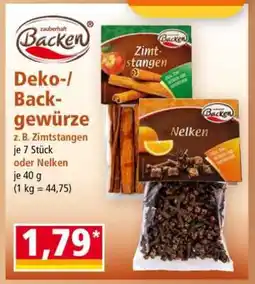 Norma Deko-/Backgewürze Angebot
