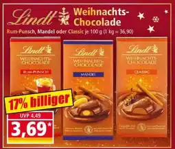 Norma Lindt Weihnachts-Chocolade Angebot