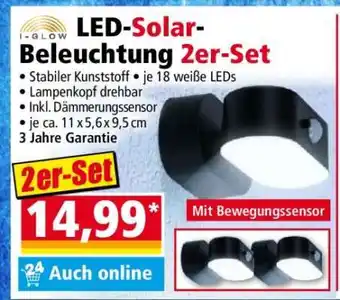 Norma LED-Solar-Beleuchtung 2er-Set Angebot