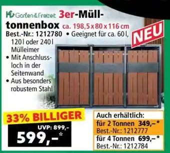 Norma 3er-Mülltonnenbox Angebot