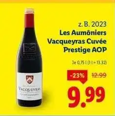 Lidl Les Aumôniers Vacqueyras Cuvée Prestige AOP Angebot