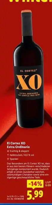 Lidl El Cortez XO Extra Ordinario Angebot