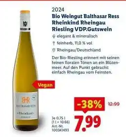 Lidl Bio Weingut Balthasar Ress Rheinkind Rheingau Riesling VDP.Gutswein Angebot