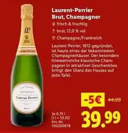 Lidl Laurent-Perrier Brut, Champagner Angebot
