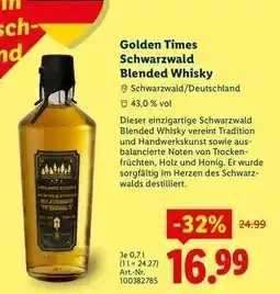 Lidl Golden Times Schwarzwald Blended Whisky Angebot