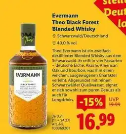 Lidl Evermann Theo Black Forest Blended Whisky Angebot