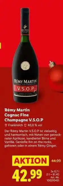 Lidl Rémy Martin Cognac Fine Champagne V.S.O.P Angebot