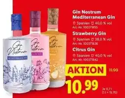Lidl Gin Nostrum Mediterranean Gin Angebot