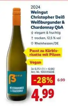 Lidl Weingut Christopher Deiß Weißburgunder & Chardonnay QbA Angebot