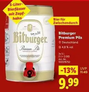 Lidl Bitburger Premium Pils Angebot