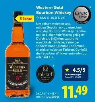 Lidl Western Gold Bourbon Whiskey Angebot